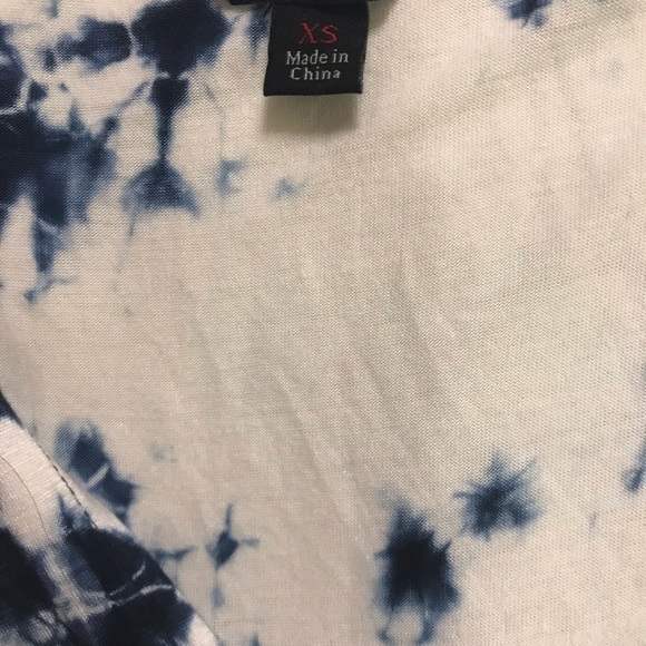 Xs Rock & Republic top shirt blue white tye dye - Picture 2 of 3